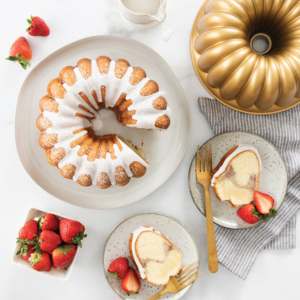 Nordic Ware's Strawberry Swirl Vanilla Bundt Cake