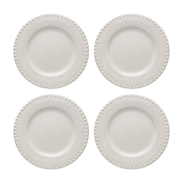 Set of Bordallo Pinheiro Fantasy 29cm Dinner Plates Grey