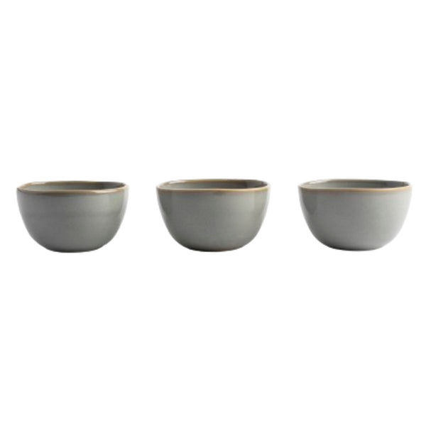 Keltum Organic Set of 3 Bowls Grey - 10cm