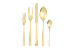 20-Piece Oslo Matte Gold Cutlery Set
