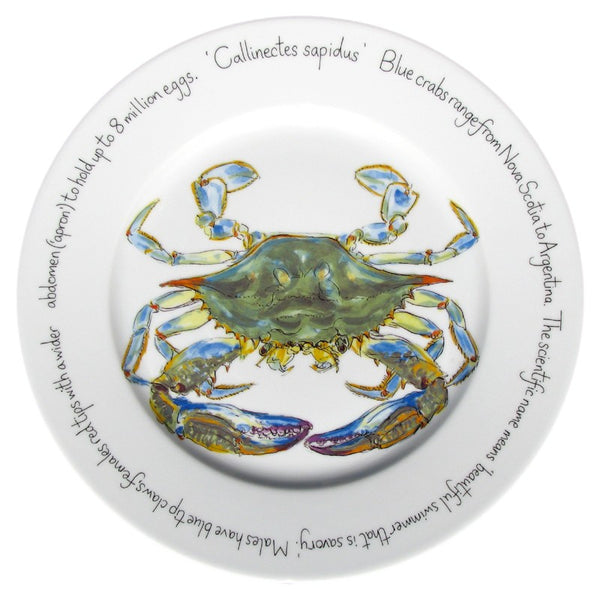 Richard Bramble Pasta Plate 30cm - Blue Crab