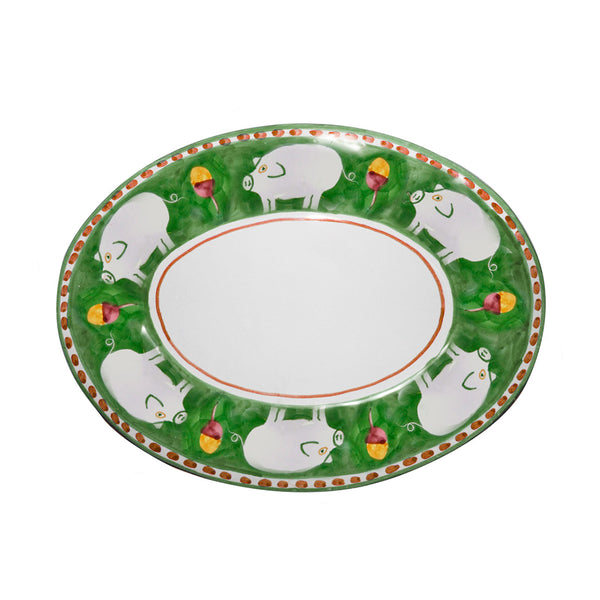 Amalfi Green Cortile Oval Dish - 36cm