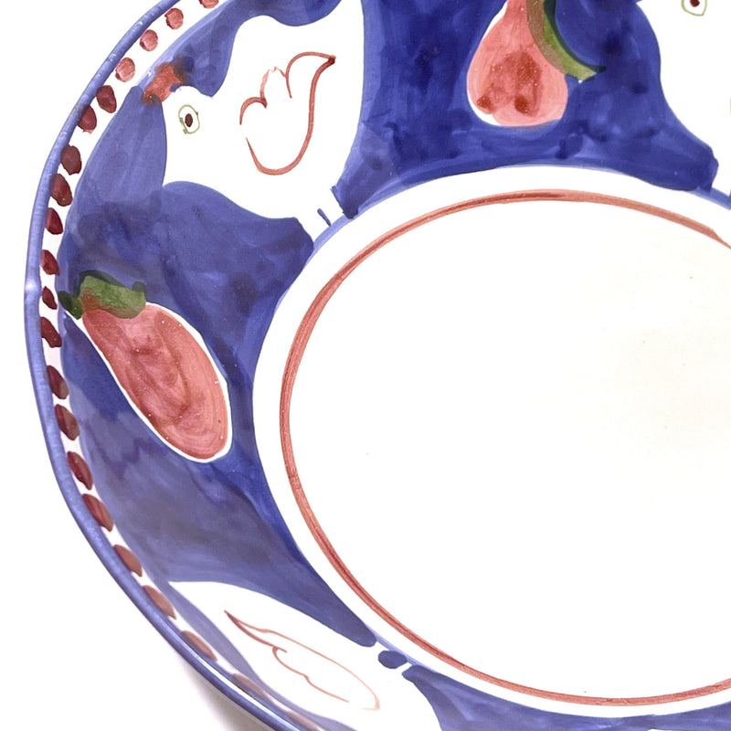 Amalfi Blue/Red Gallina Salad Bowl - 32cm