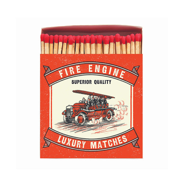 Luxury Square Match Box - Fire Engine