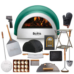 Delivita Wood-Fired Pizza/Oven - Emerald Green | Complete Collection