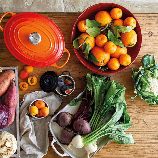 Le Creuset Pasta Salad Oval Serving Bowl Cerise