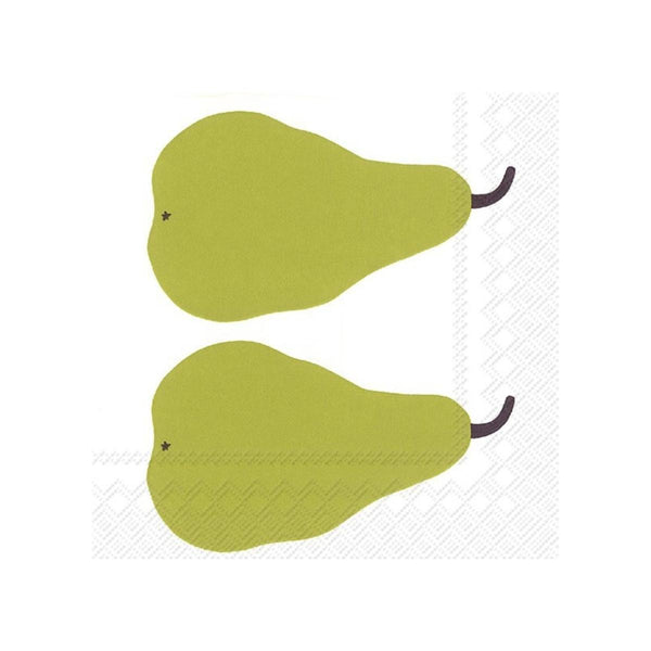 Marimekko Pack of 20 Paper Napkins - Paaryna Green Pears