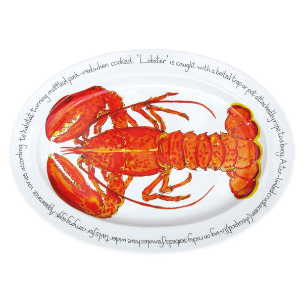 Richard Bramble Oval Plate 39cm - Red Lobster