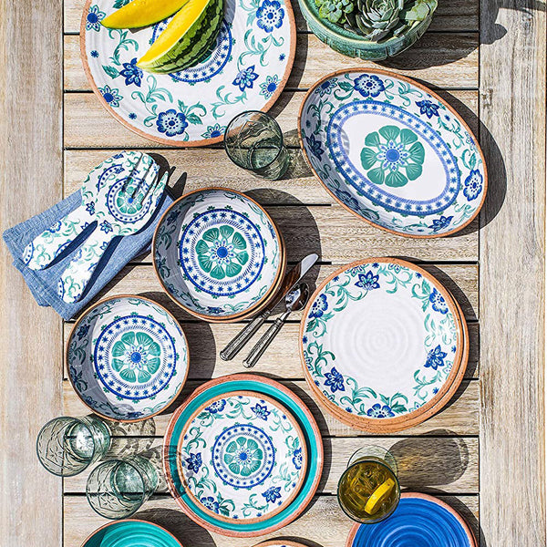 Rio Turquoise Melamine Dinner Plate 26cm Divertimenti Cookshop