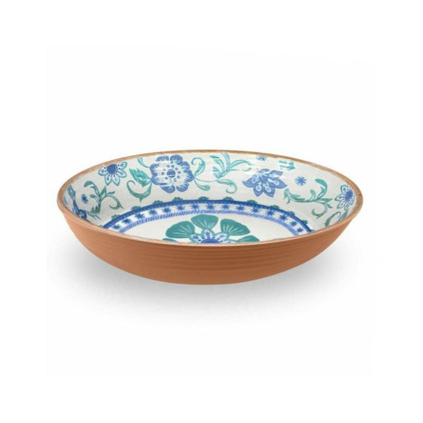 Rio Turquoise Melamine Oval Serving Bowl 33cm