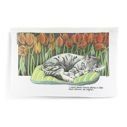 Simon Drew Tea Towel - Cat Nap