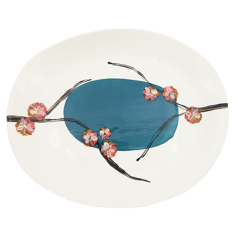 Wonki Ware Cherry Blossom Crayfish Platter - Marine