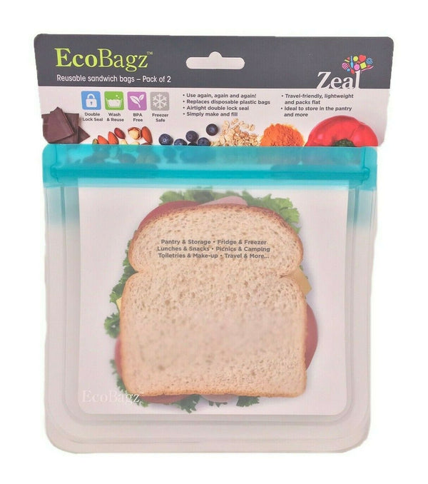 Zeal Eco Bagz Pack of 2 Reusable Sandwich Bags