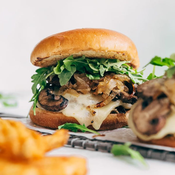 LotusGrill: Mushroom and Garlic Vegetarian Burger