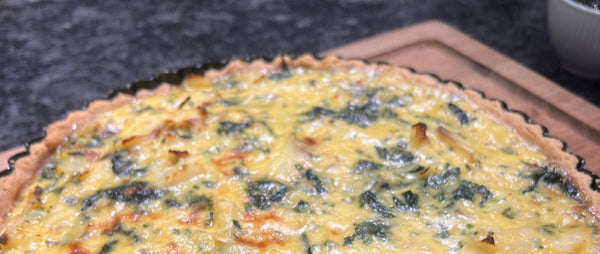 Smoked Haddock, Spinach & Chive Tart by Cherie Denham