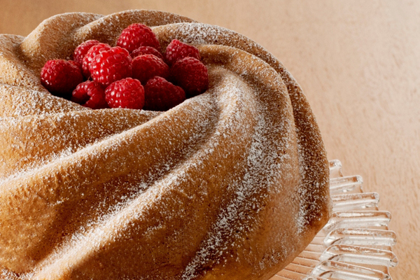 Nordic Ware: White Chocolate Raspberry Swirl Cake