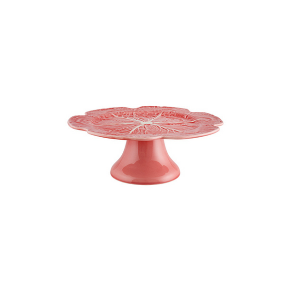 Bordallo Pinheiro Rose Pink Cake Stand