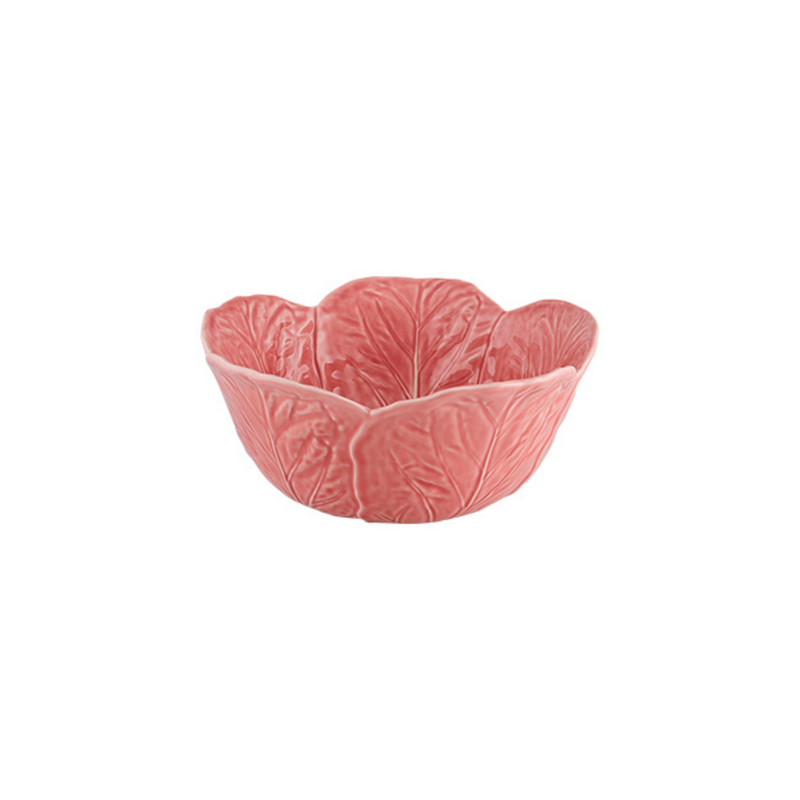 Bordallo Pinheiro Rose Pink Cabbage Salad Bowl - 29.5cm