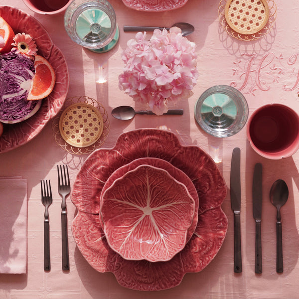 Bordallo Pinheiro Rose Pink Cabbage Bowl - 17.5cm