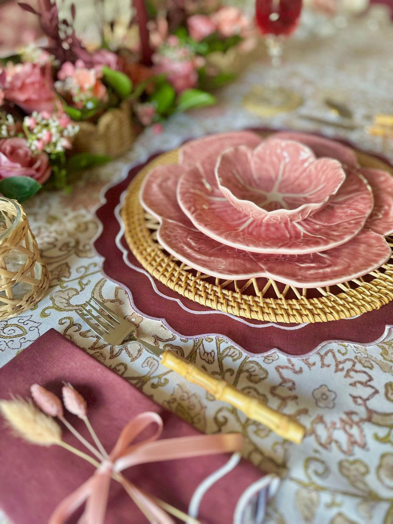 Bordallo Pinheiro Rose Pink Cabbage Side Plate - 19cm