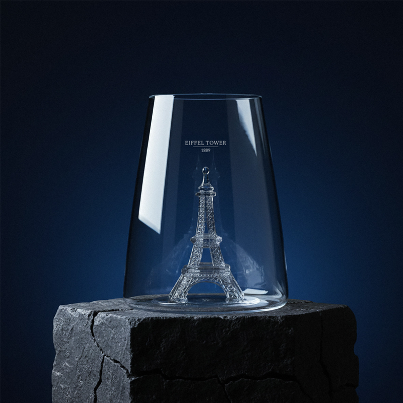 Alaskan Maker Eiffel Tower Glass