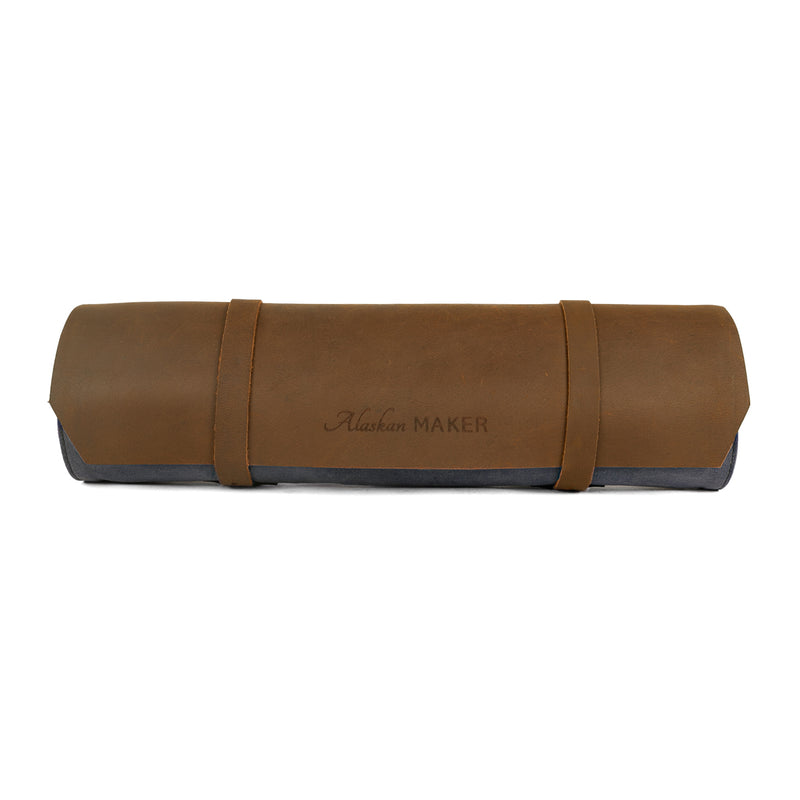 Alaskan Maker Knife Roll Charcoal Waxed Canvas