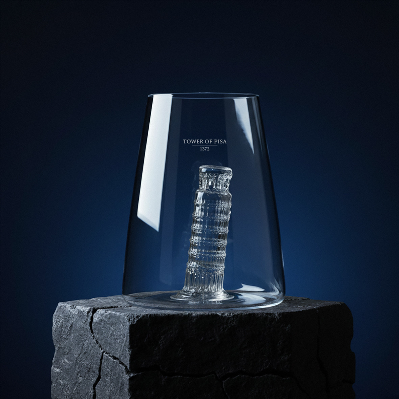 Alaskan Maker Leaning Tower of Pisa Glass