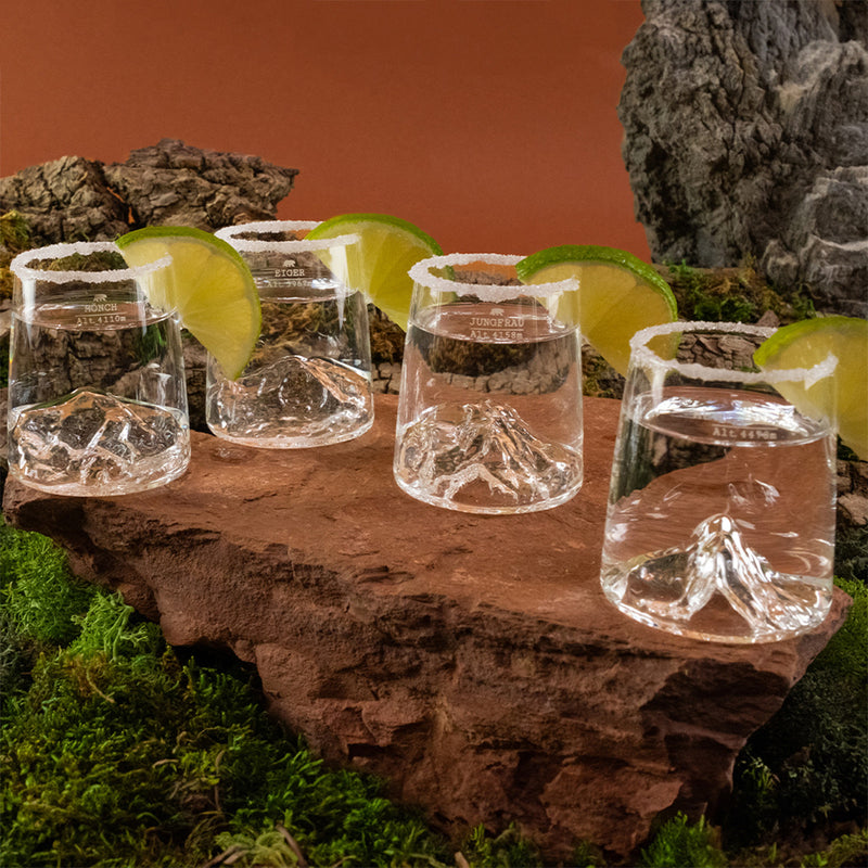 Alaskan Maker Shot Glass Set Swiss Mountains - Set Of 4