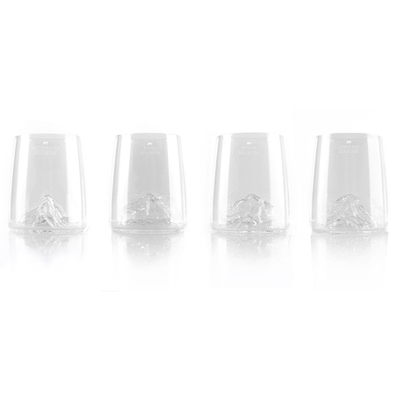 Alaskan Maker Shot Glass Set Swiss Mountains - Set Of 4
