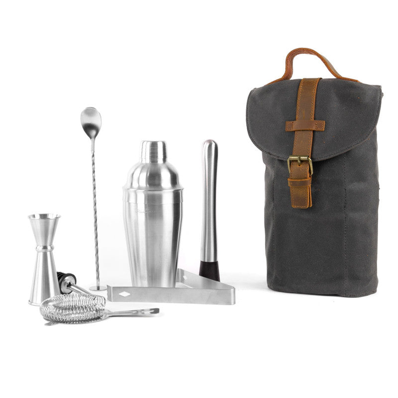 Alaskan Maker Travelers Cocktail Kit Canvas - Charcoal