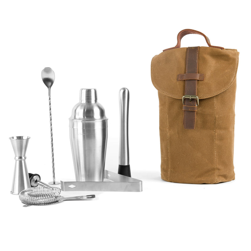 Alaskan Maker Travelers Cocktail Kit Canvas - Havana