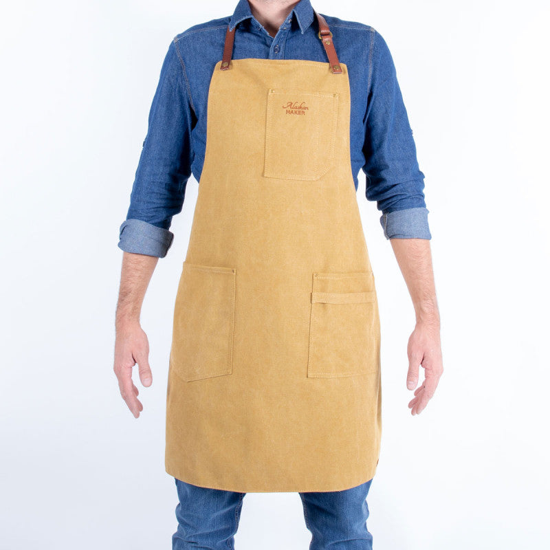 Alaskan Maker Vintage Cotton Apron - Mustard