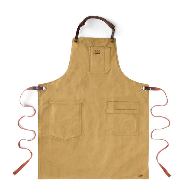 Alaskan Maker Vintage Cotton Apron - Mustard