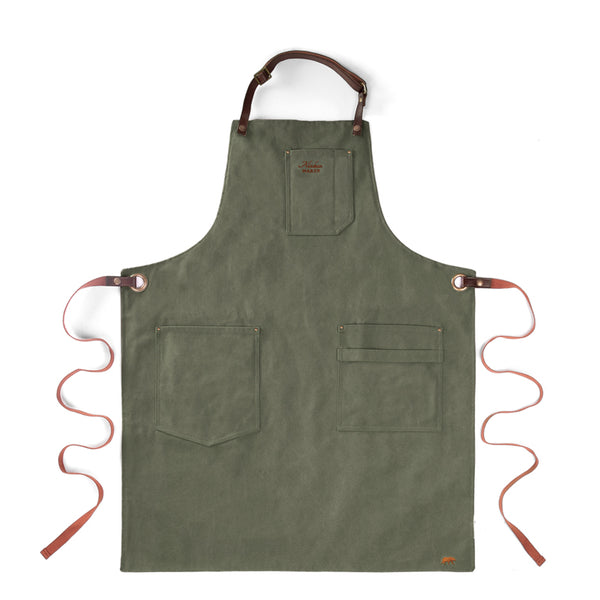 Alaskan Maker Vintage Cotton Apron - Olive