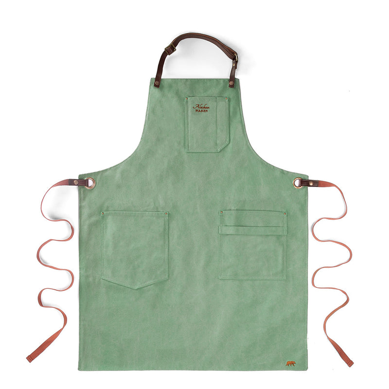 Alaskan Maker Vintage Cotton Apron - Mint