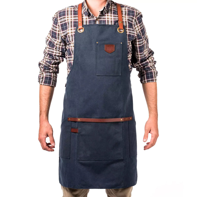 Alaskan Maker Waxed Canvas Apron Original - Navy