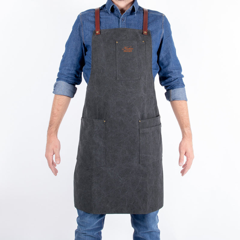 Alaskan Maker Vintage Cotton Apron - Black