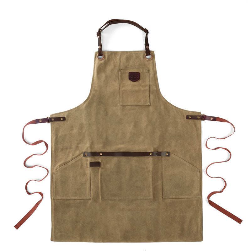 Alaskan Maker Waxed Canvas Apron Original - Sand