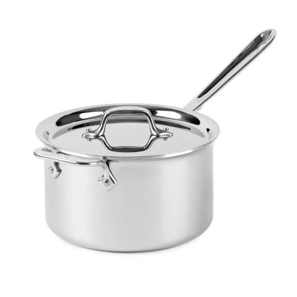 All-Clad D3 Saucepan With Lid 3 Ply - 4qt