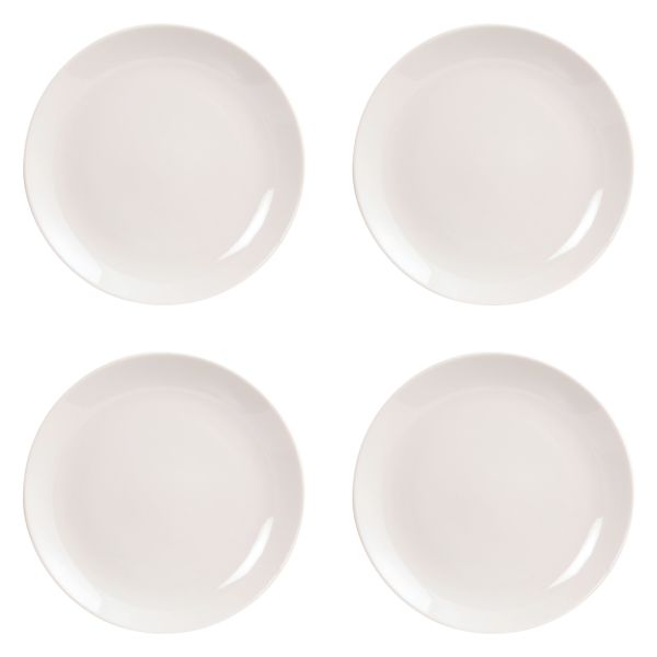 Set of 24 Arctic White Coupe Dinner Plates 27cm
