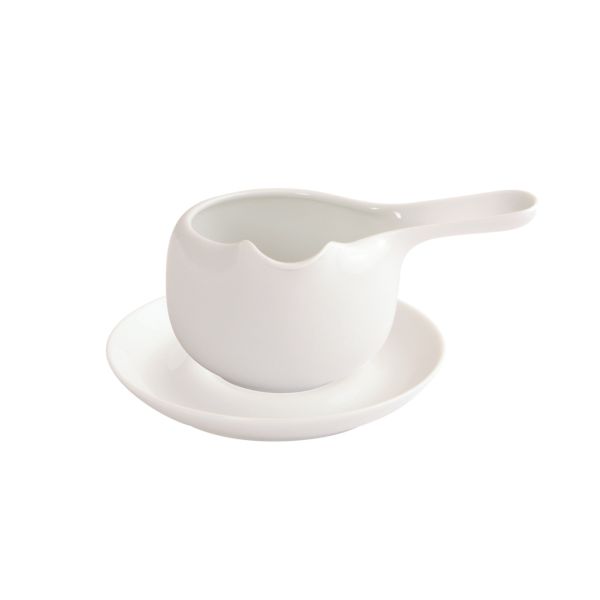 Arctic White Sauceboat With Stand