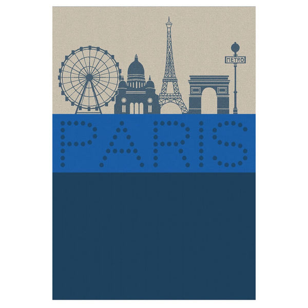 Le Jacquard Francais Paris Lumiere Tea Towel Jacquard Blue
