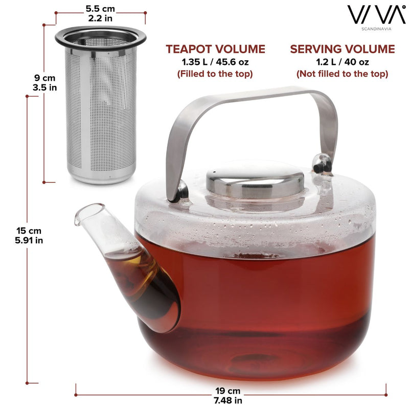 Bjorn Glass Teapot - 1.2l