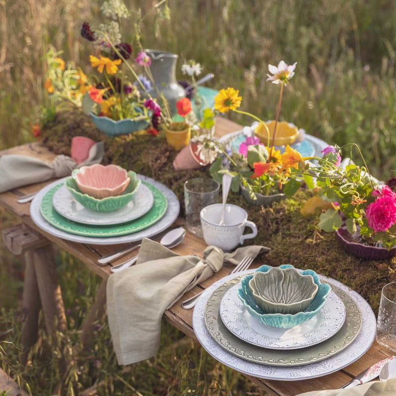 Bordallo Pinheiro Grey Flora Bowl - 17cm