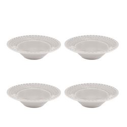 Set of 4 Bordallo Pinheiro Fantasy Pasta Bowls - Grey