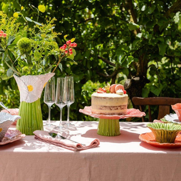 Bordallo Pinheiro Maria Flor 28cm Cake Stand - Dahlia