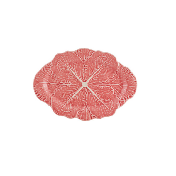 Bordallo Pinheiro Rose Pink Cabbage Oval Dish - 37.5cm