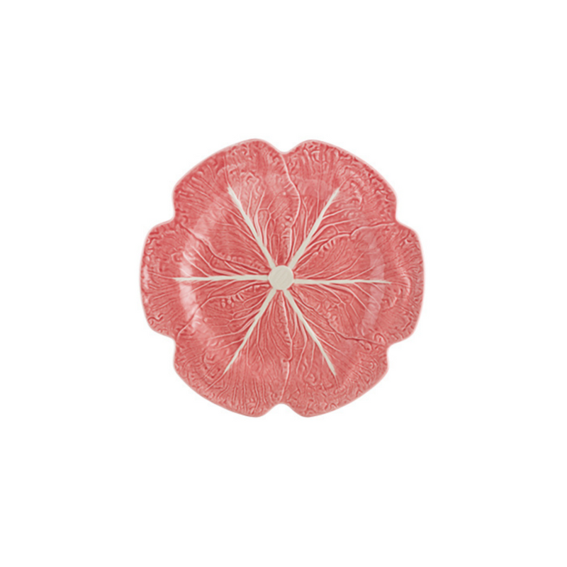 Bordallo Pinheiro Rose Pink Cabbage Round Platter - 30.5cm