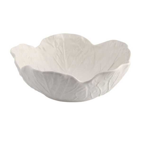Bordallo Pinheiro White Cabbage Bowl - 22.5cm