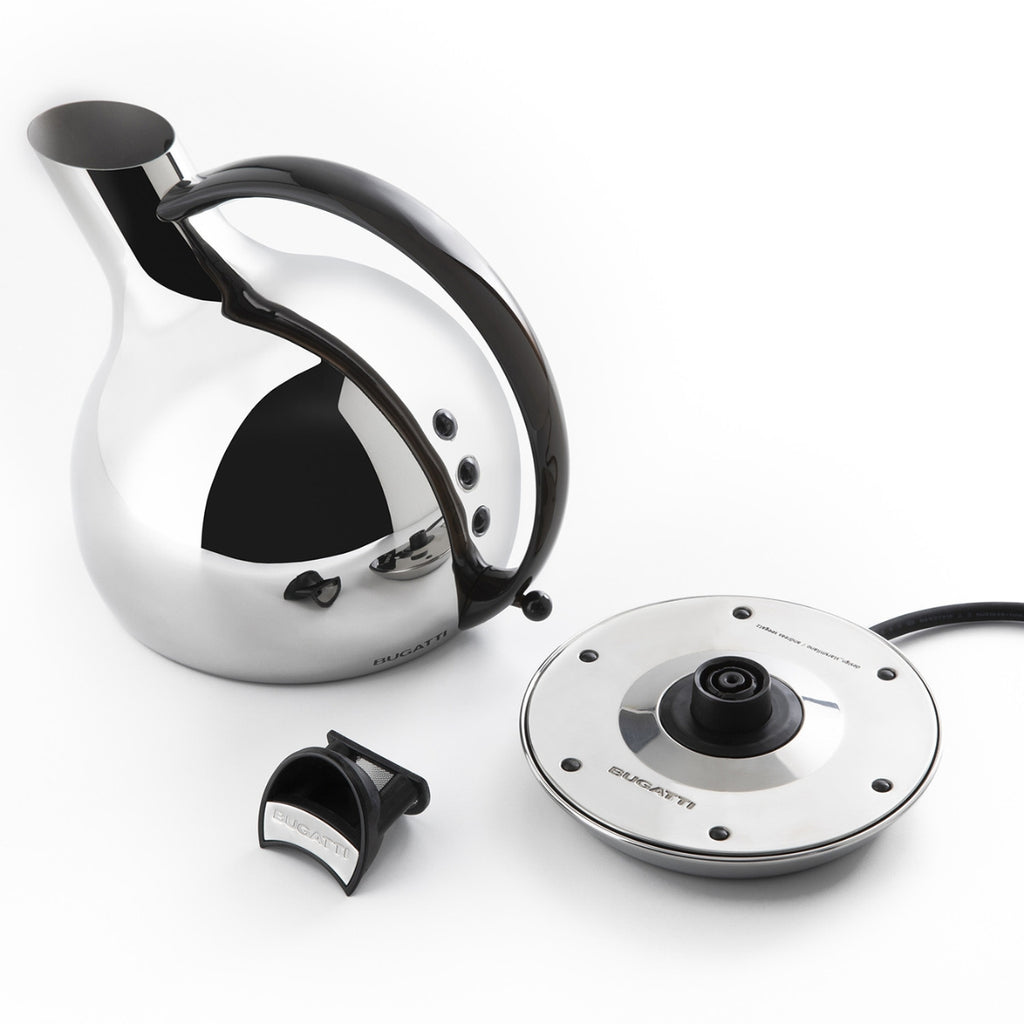 An electric kettle shown from the front.